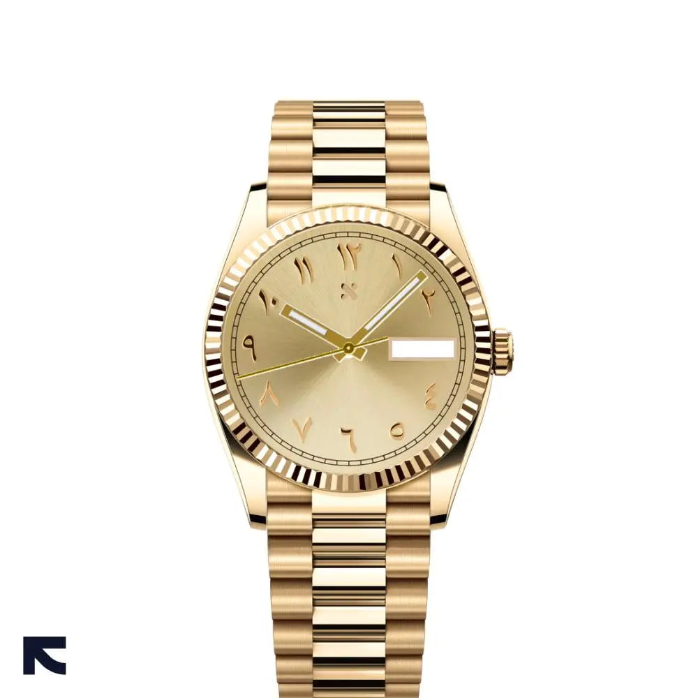 Gold Arabic Sunburst DateJust Mod RFMODS